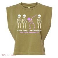 Epilepsy Awareness It's Ok To Be A Little Different Purple Garment-Dyed Women's Muscle Tee thumb 0