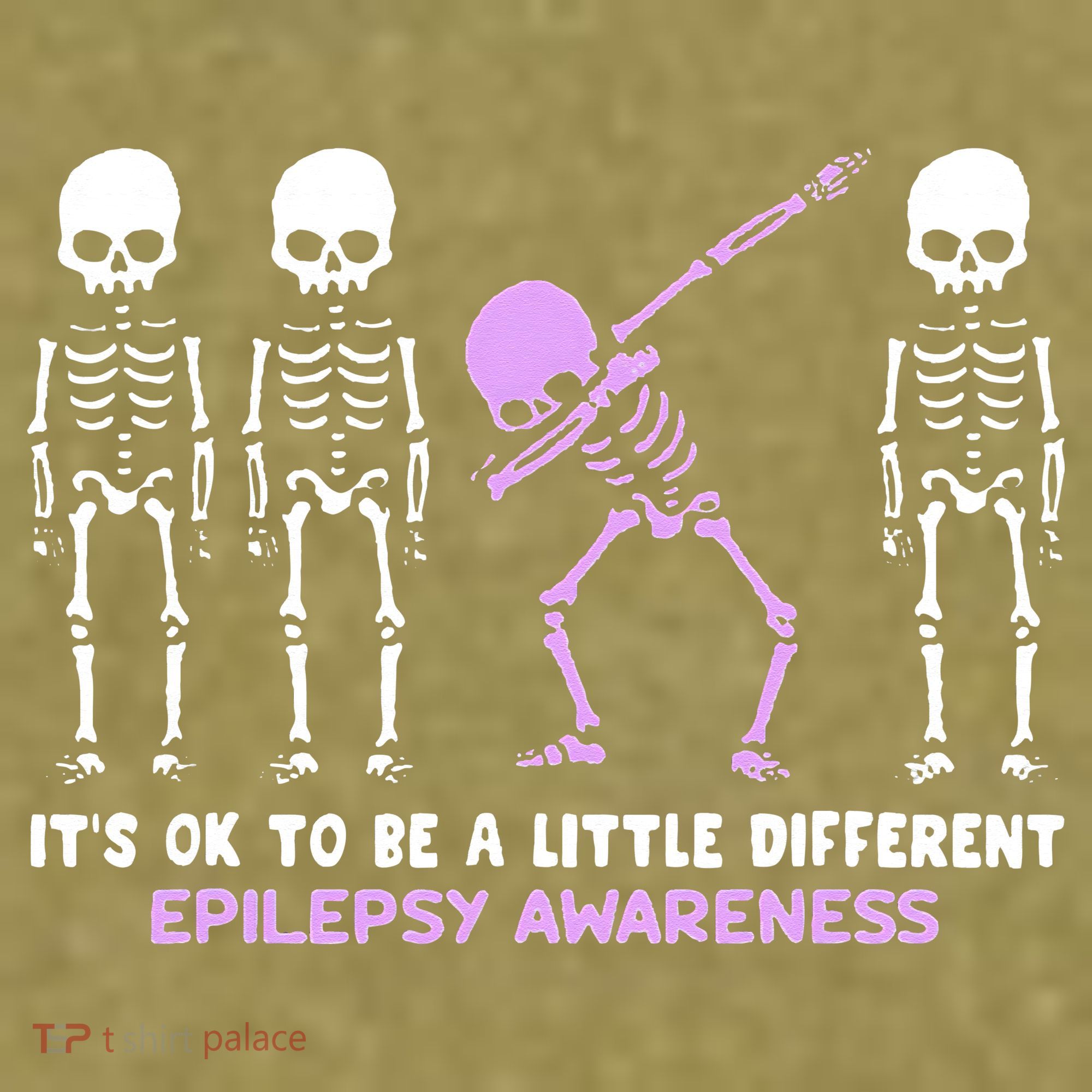 Epilepsy Awareness It's Ok To Be A Little Different Purple Garment-Dyed Women's Muscle Tee