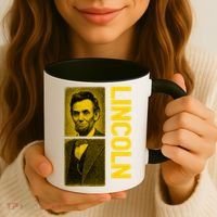 Epic Abraham Lincoln Grunge Portrait Coffee Mug thumb 3