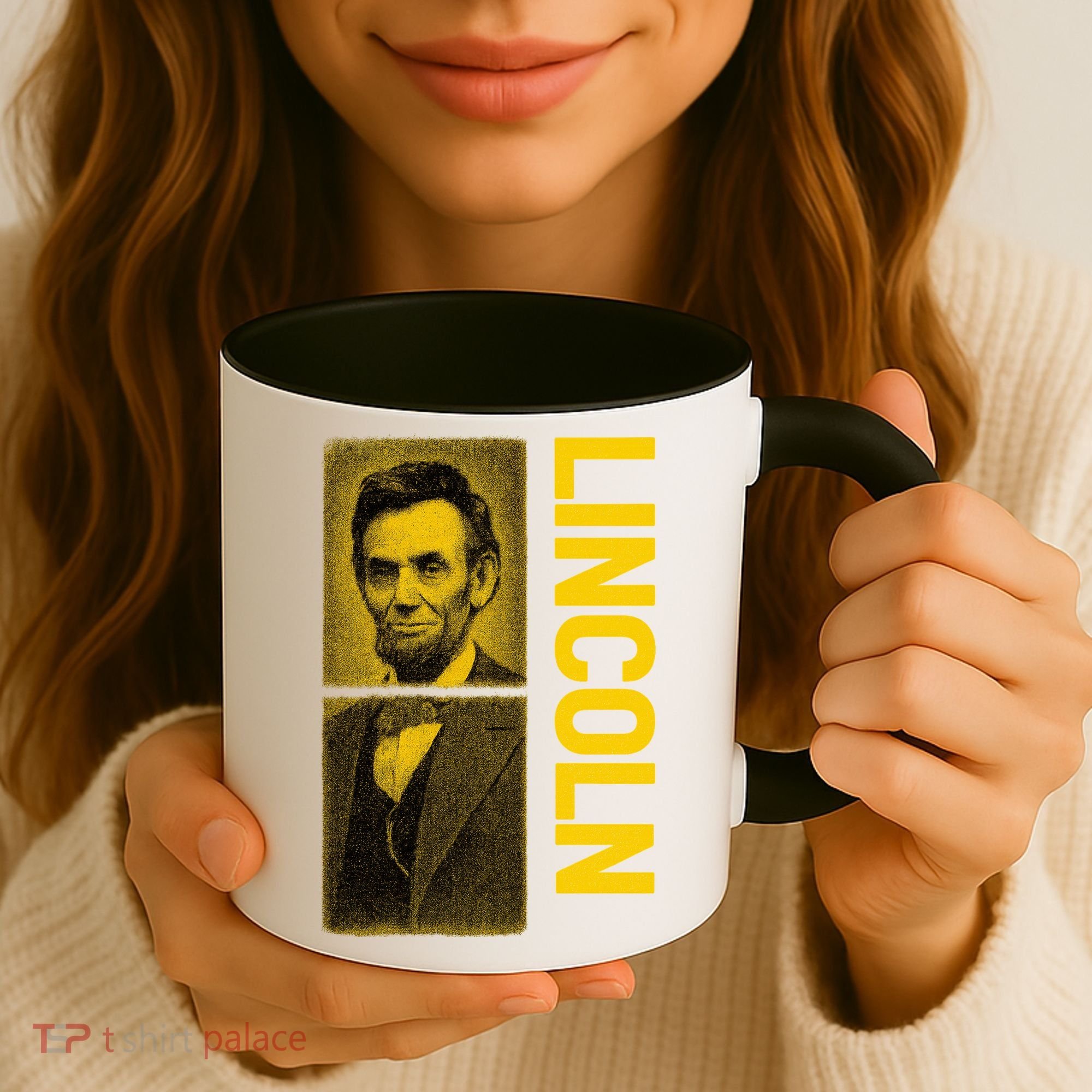 Epic Abraham Lincoln Grunge Portrait Coffee Mug