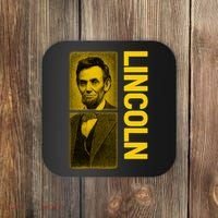 Epic Abraham Lincoln Grunge Portrait Coaster thumb 0