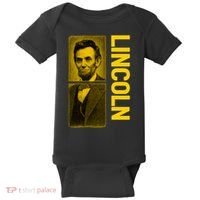 Epic Abraham Lincoln Grunge Portrait Baby Bodysuit thumb 0