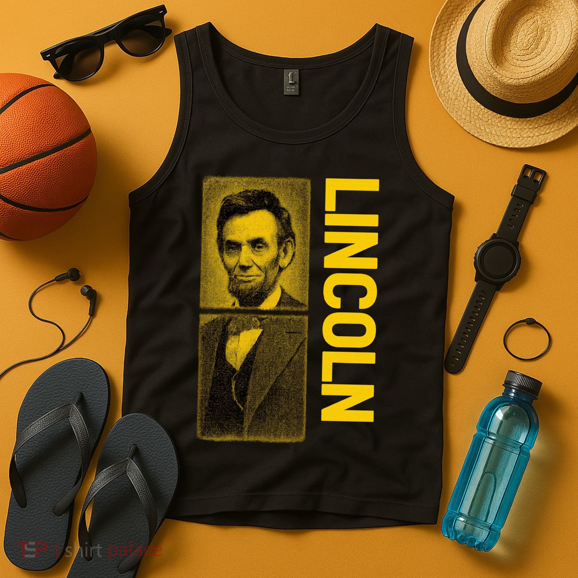 Epic Abraham Lincoln Grunge Portrait Tank Top