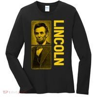 Epic Abraham Lincoln Grunge Portrait Women's Long Sleeve Shirt thumb 0