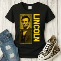 Epic Abraham Lincoln Grunge Portrait Women's T-Shirt thumb 3