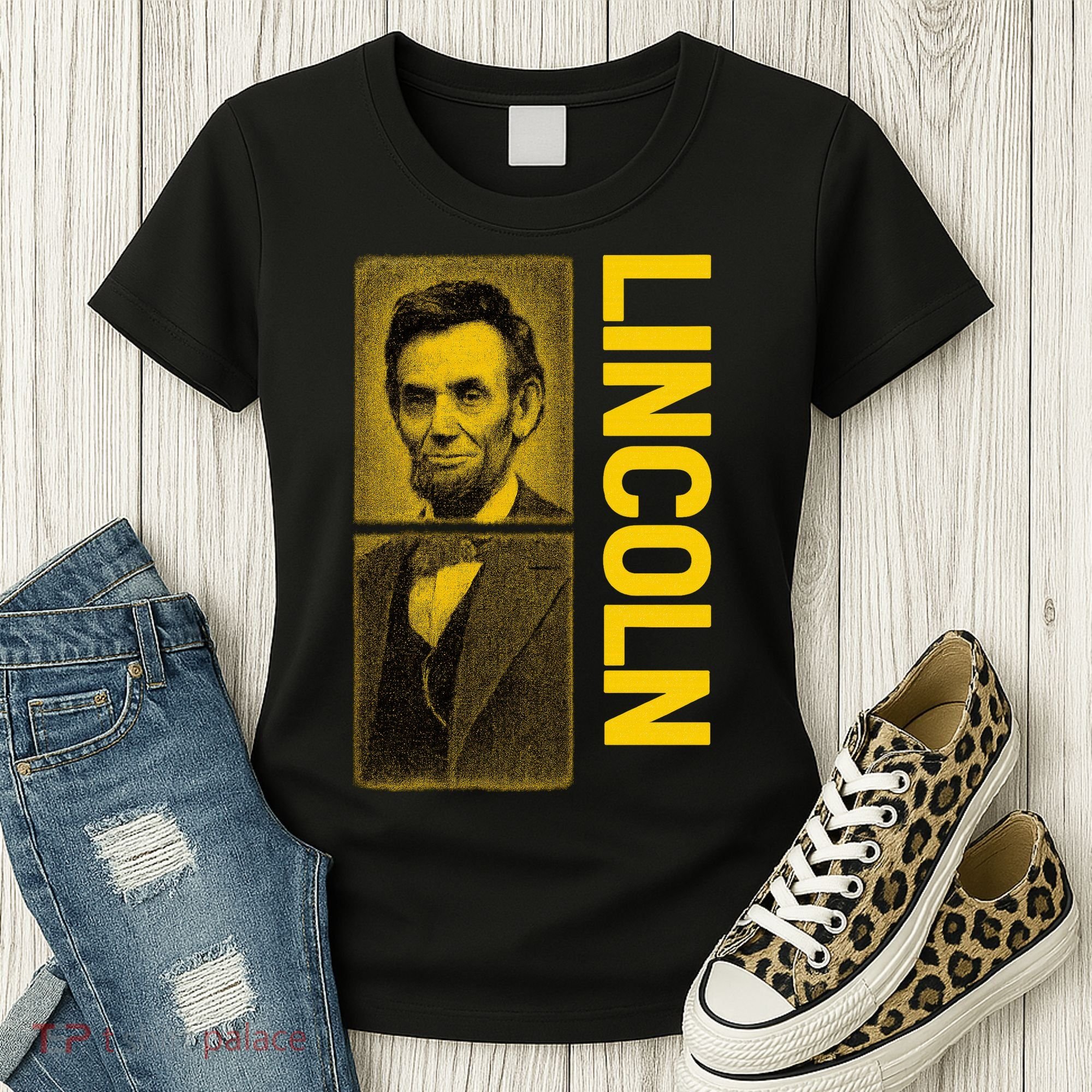 Epic Abraham Lincoln Grunge Portrait Women's T-Shirt