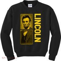 Epic Abraham Lincoln Grunge Portrait Kids Sweatshirt thumb 0