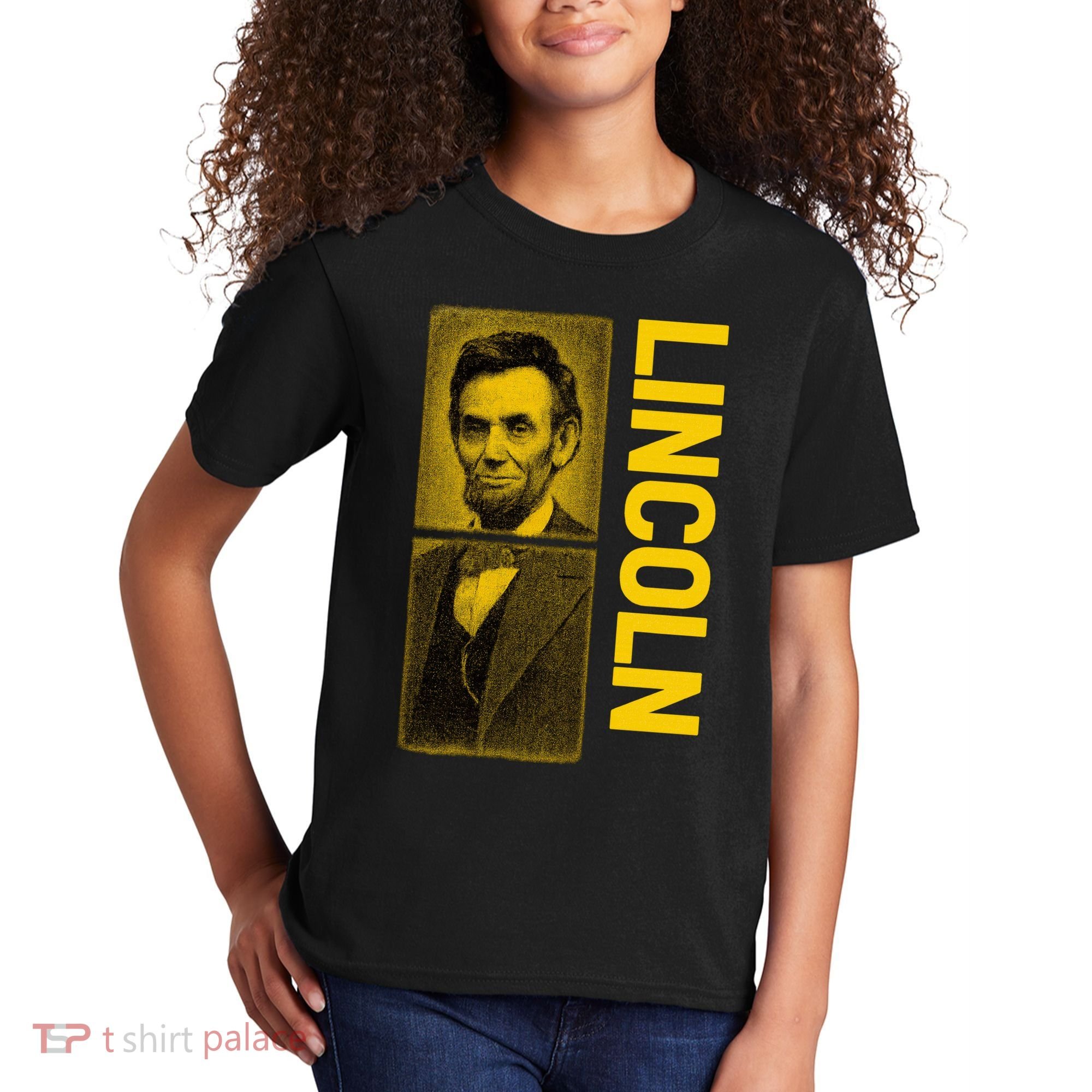 Epic Abraham Lincoln Grunge Portrait Kids T-Shirt