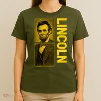 Epic Abraham Lincoln Grunge Portrait T-Shirt thumb 4