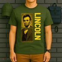Epic Abraham Lincoln Grunge Portrait T-Shirt thumb 6