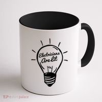 Electricians Are Lit Lightbulb Funny Electrician Gift Coffee Mug thumb 1