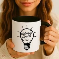 Electricians Are Lit Lightbulb Funny Electrician Gift Coffee Mug thumb 3