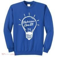Electricians Are Lit Lightbulb Funny Electrician Gift Sweatshirt thumb 0