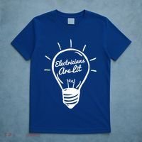 Electricians Are Lit Lightbulb Funny Electrician Gift T-Shirt thumb 5