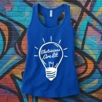 Electricians Are Lit Lightbulb Funny Electrician Gift Women's Tank Top thumb 3