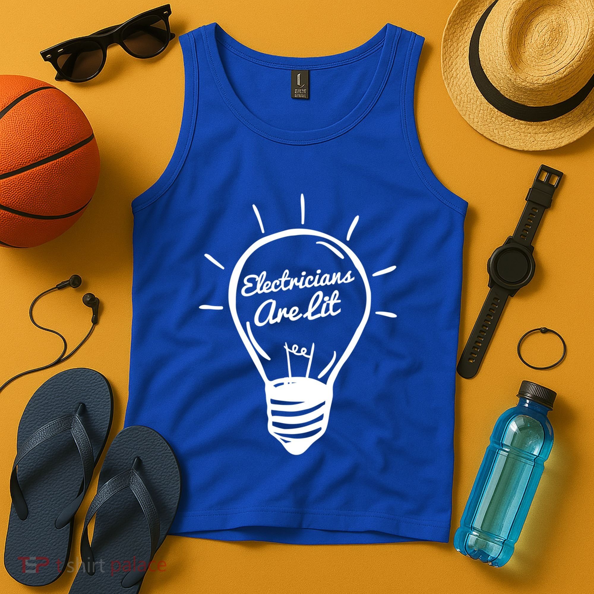 Electricians Are Lit Lightbulb Funny Electrician Gift Tank Top