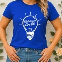 Electricians Are Lit Lightbulb Funny Electrician Gift Women's T-Shirt thumb 2
