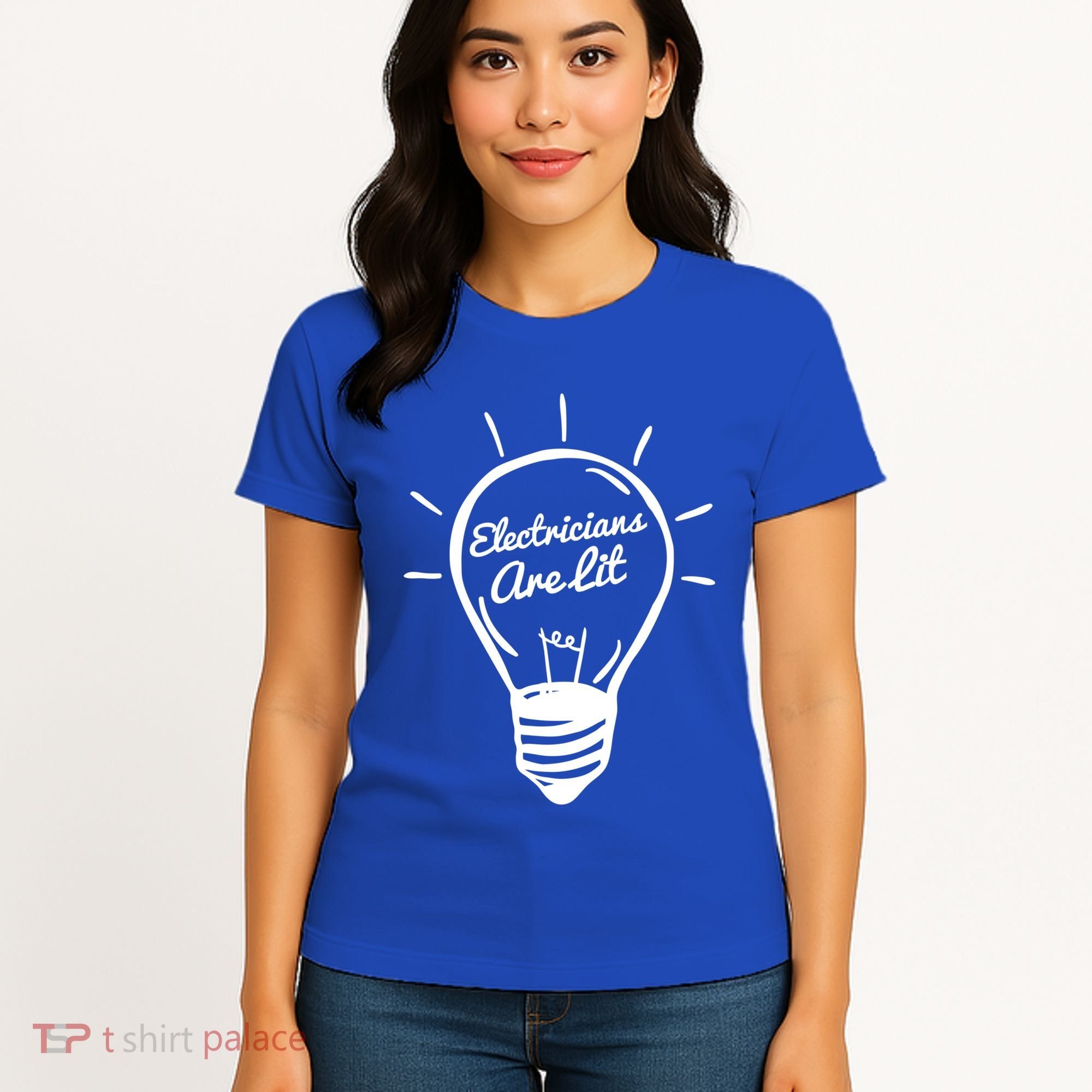 Electricians Are Lit Lightbulb Funny Electrician Gift Women's T-Shirt