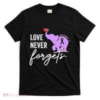 End Alzheimers Love Never Forgets Alzheimers Awareness T-Shirt thumb 0