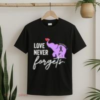 End Alzheimers Love Never Forgets Alzheimers Awareness T-Shirt thumb 2
