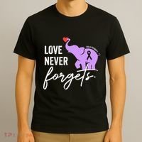 End Alzheimers Love Never Forgets Alzheimers Awareness T-Shirt thumb 3