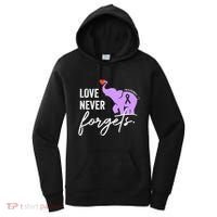 End Alzheimers Love Never Forgets Alzheimers Awareness Women's Hoodie thumb 0