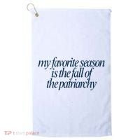 Emily Amick My Favorite Season Is The Fall Of The Patriarchy Golf Towel thumb 0