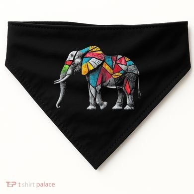 Elephant Animal Motif Artwork Elephant USA-Made Doggie Bandana