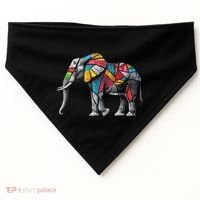 Elephant Animal Motif Artwork Elephant USA-Made Doggie Bandana thumb 0