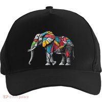 Elephant Animal Motif Artwork Elephant Five-Panel Snapback Cap thumb 0