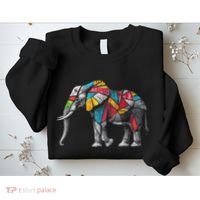 Elephant Animal Motif Artwork Elephant Sweatshirt thumb 2