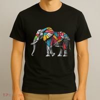 Elephant Animal Motif Artwork Elephant T-Shirt thumb 3