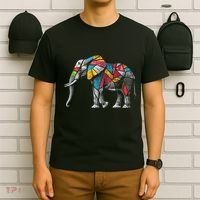 Elephant Animal Motif Artwork Elephant T-Shirt thumb 6