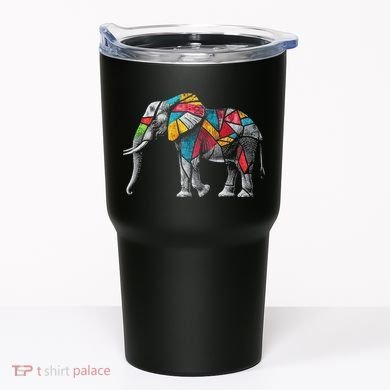 Elephant Animal Motif Artwork Elephant Tumbler
