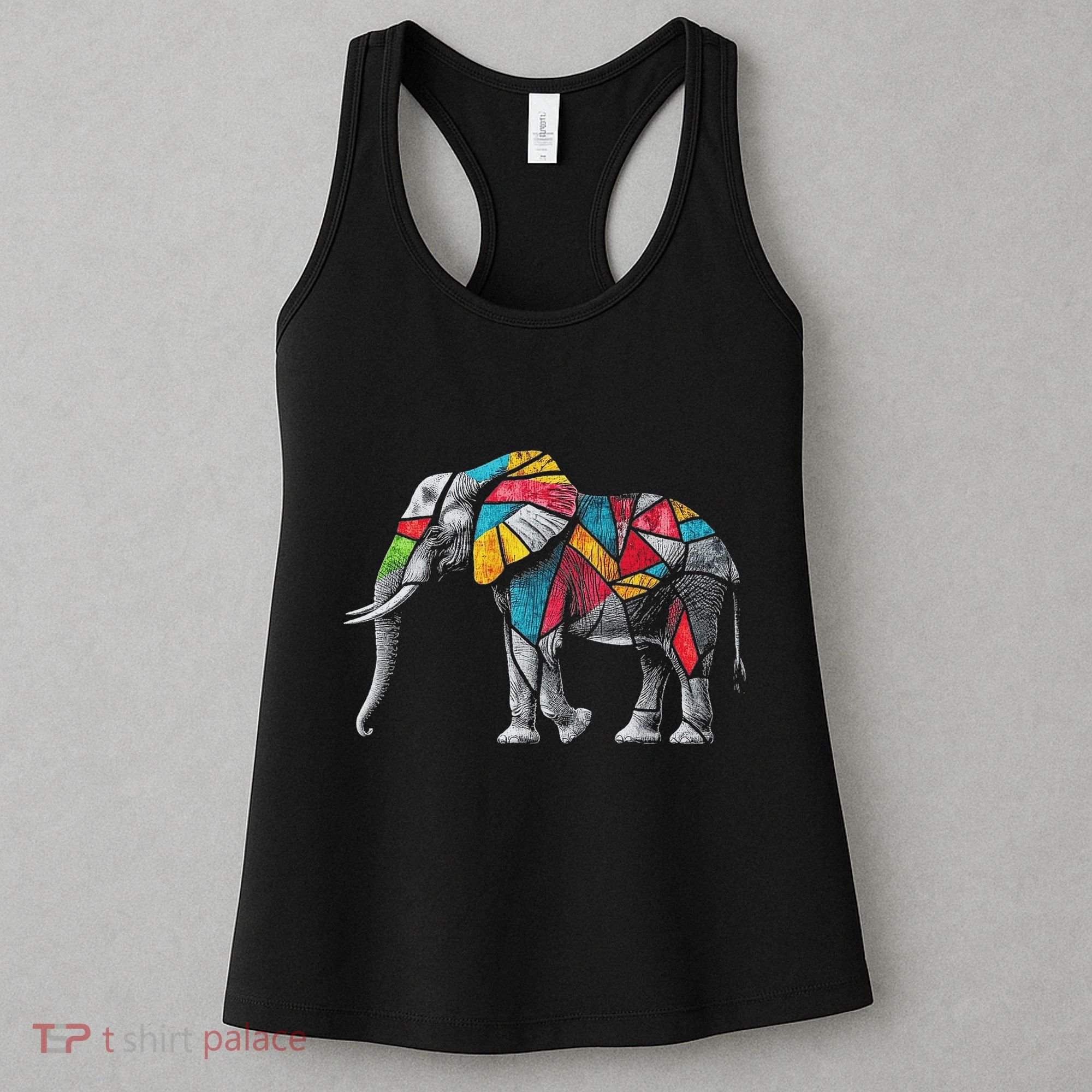Elephant Animal Motif Artwork Elephant Women's Tank Top