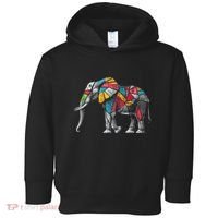 Elephant Animal Motif Artwork Elephant Toddler Hoodie thumb 0