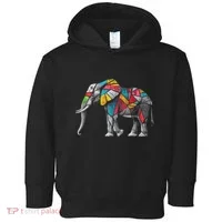 Elephant Animal Motif Artwork Elephant Toddler Hoodie thumb 0