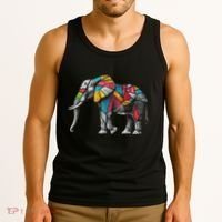 Elephant Animal Motif Artwork Elephant Tank Top thumb 3