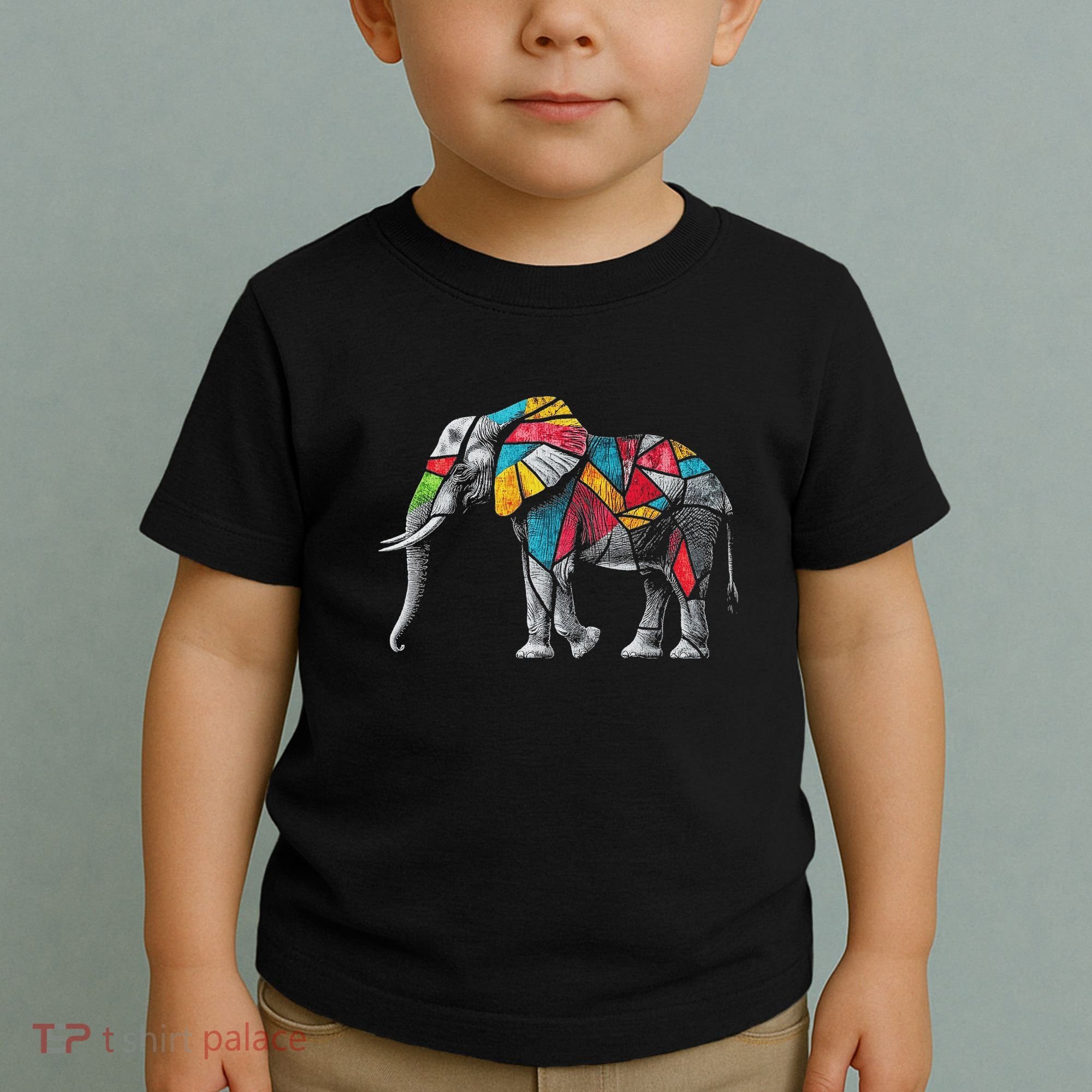 Elephant Animal Motif Artwork Elephant Toddler T-Shirt