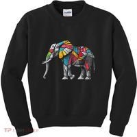 Elephant Animal Motif Artwork Elephant Kids Sweatshirt thumb 0