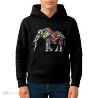 Elephant Animal Motif Artwork Elephant Kids Hoodie thumb 4