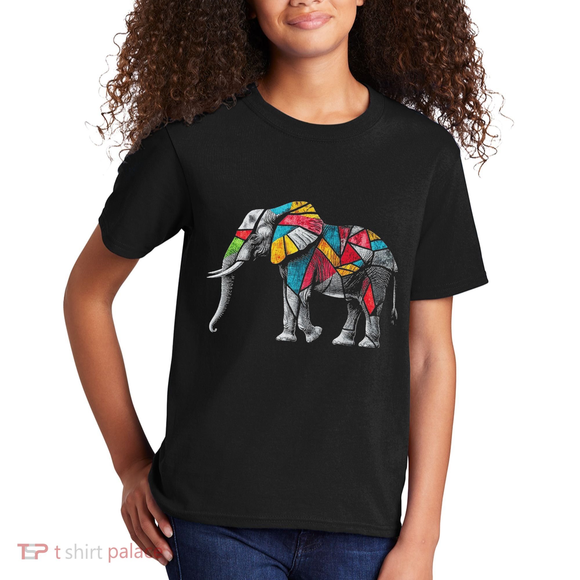Elephant Animal Motif Artwork Elephant Kids T-Shirt