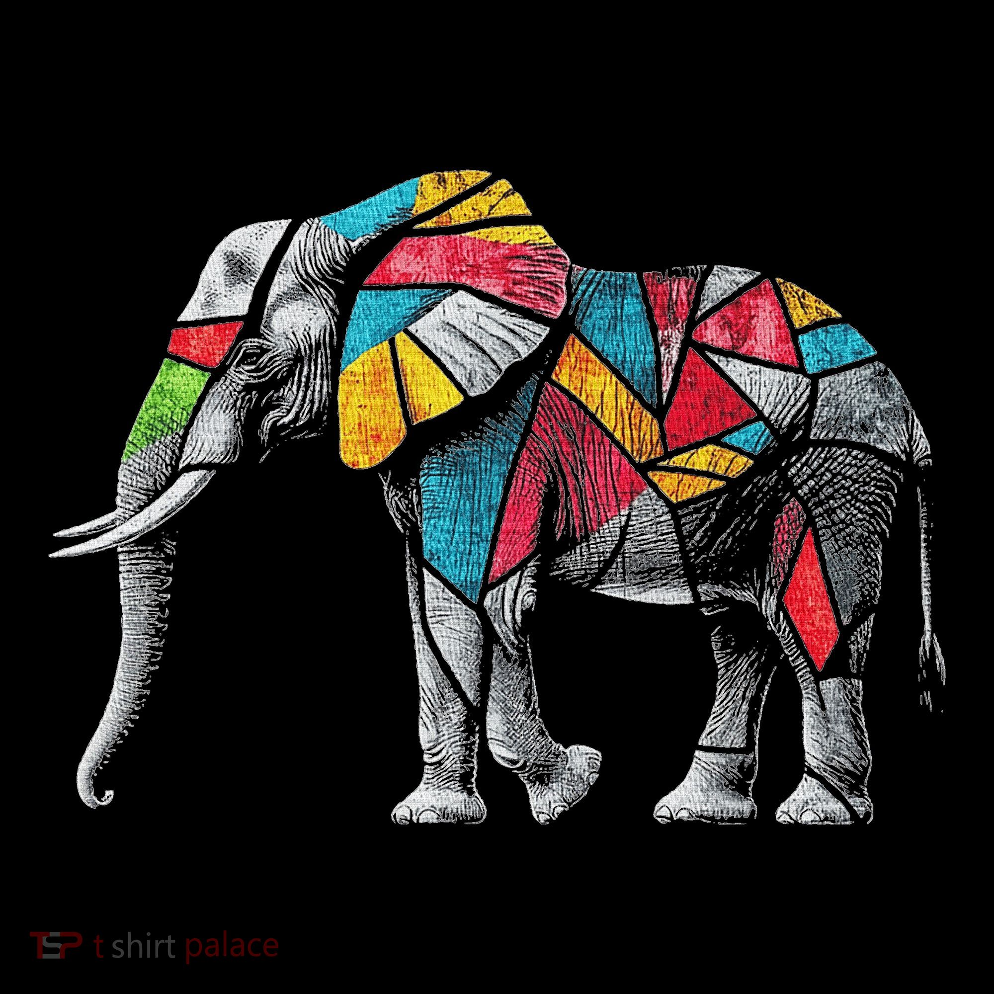 Elephant Animal Motif Artwork Elephant Kids T-Shirt