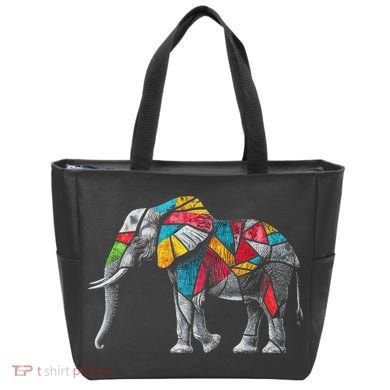 Elephant Animal Motif Artwork Elephant Tote Bag