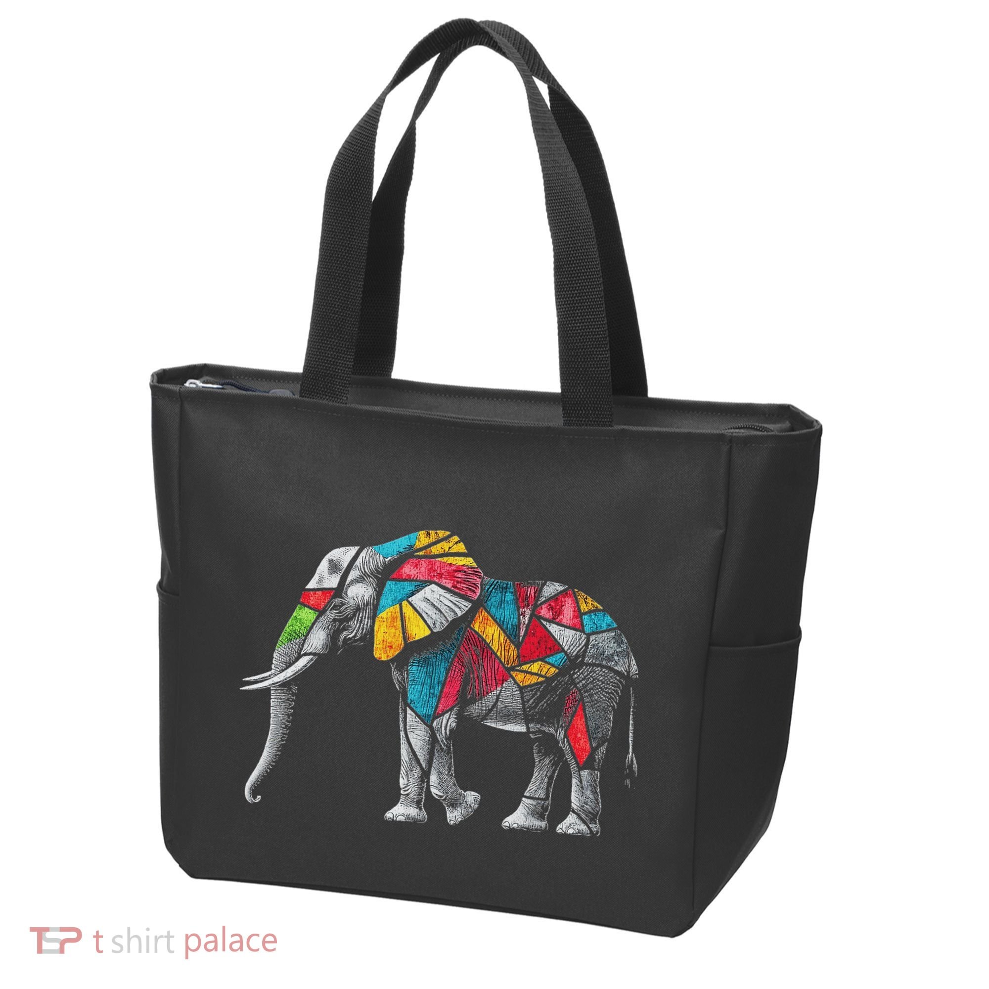 Elephant Animal Motif Artwork Elephant Tote Bag
