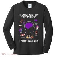 Epilepsy Awareness Month Epilepsy Warrior Kids Long Sleeve Shirt thumb 0