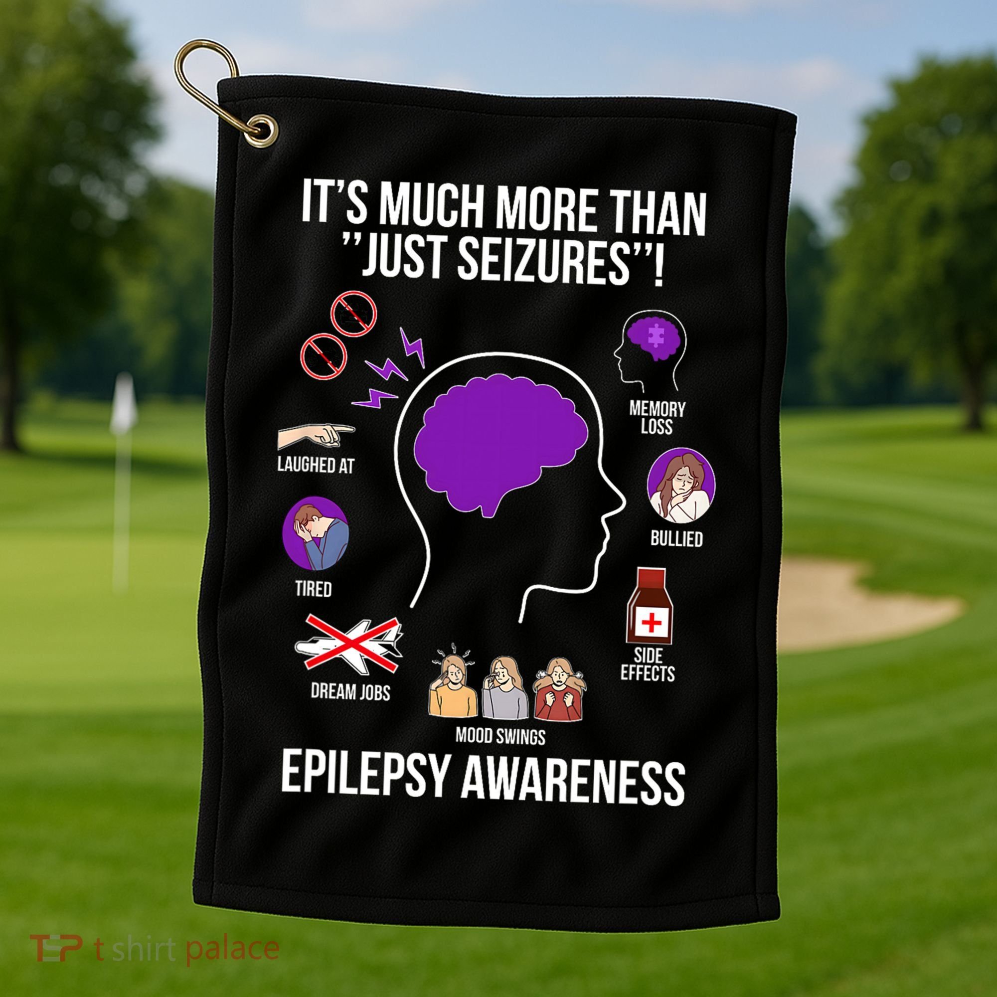 Epilepsy Awareness Month Epilepsy Warrior Golf Towel