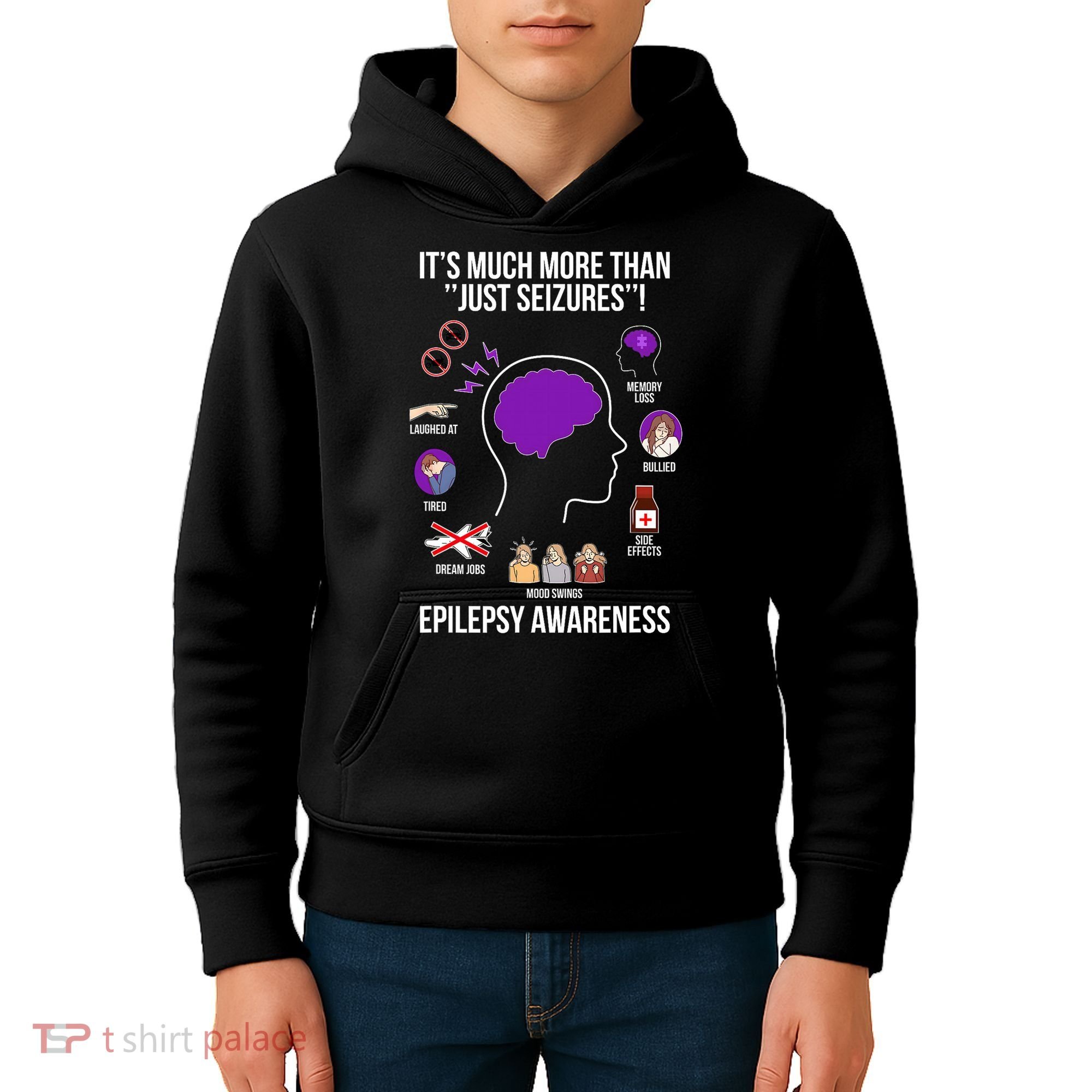 Epilepsy Awareness Month Epilepsy Warrior Kids Hoodie