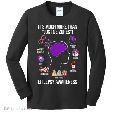 Epilepsy Awareness Month Epilepsy Warrior Kids Long Sleeve Shirt