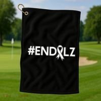 End Alz Memories Matter Dementia Alzheimers Awareness Golf Towel thumb 1
